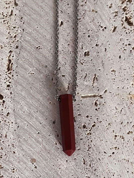 Collar de Jaspe Rojo – Fuerza y Energía Vital
